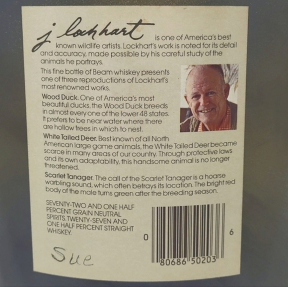 JIM BEAM KENTUCKY WHISKEY DECANTER THE WOOD DUCK BY J. LOCKHART - EMPTY - Picture 7 of 12